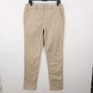 Paige Pants Mens Khaki Size 32x32 Tapered Chino Flat Casual Office Work Preppy